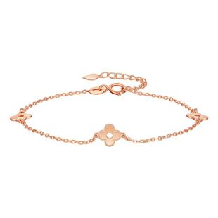 TSL谢瑞麟幸运之选18K金手链素金手链玫瑰金BE784