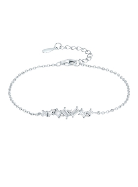 周六福满天星手链女手饰S925银百搭时尚送女友圣诞礼物