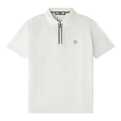 FNB美式潮牌翻领半拉链短袖polo