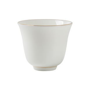 羊脂玉瓷功夫茶杯可定制logo图案喝茶杯子品茗杯陶瓷茶杯子茶水杯