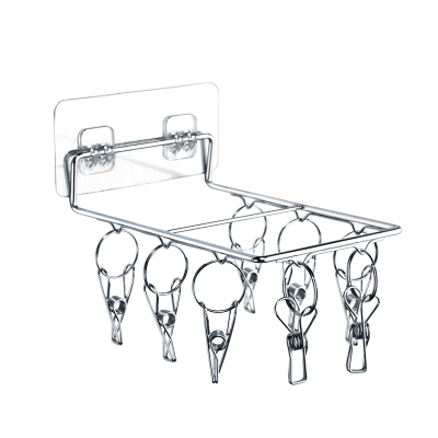 收纳浴室不锈钢袜夹阳台晾晒架