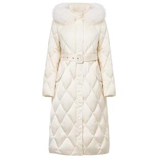 MAXRIENY精致贵雅毛领邢菲同款羽绒服中长款保暖外套