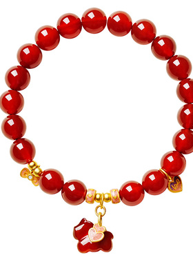 宫里上新财马佑福红玛瑙手链