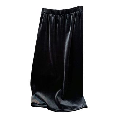 丝绒半身裙运费险直筒长款复古