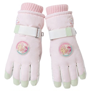 小马宝莉儿童滑雪手套女童冬防水保暖加厚加绒玩雪骑车男孩小学生