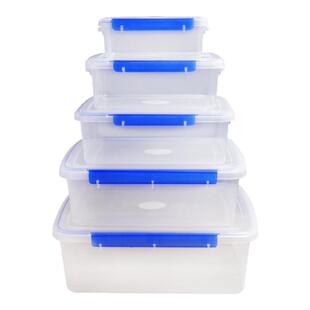 食品级保鲜盒冰箱盒子带盖卡扣冷冻储物塑料透明长方形收纳密封盒