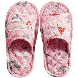 儿童布底拖鞋男童女童可爱静音室内家居地板地砖拖鞋春夏秋冬四季