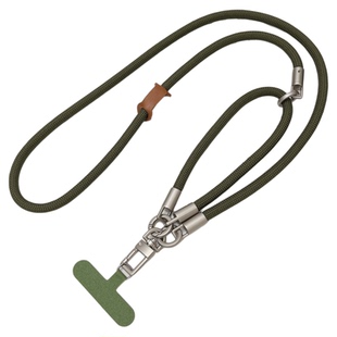 欧洲防抢防盗手机挂绳斜挎背带挂脖子手腕带多功能加粗绳子简约百搭黑灰色男女挂件高级金属挂扣长款包挂饰壳