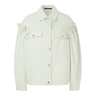 【折扣】Mother of Pearl 女秋冬缀饰牛仔夹克外套