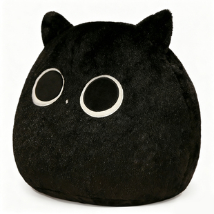 猫咪睡觉抱枕小橘猫公仔毛绒玩具黑猫玩偶女床头沙发靠垫腰靠礼物