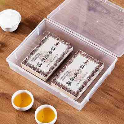 客厅家用普洱茶盒透明塑料包饼盖分类带密封收纳盒茶茶茶叶防尘