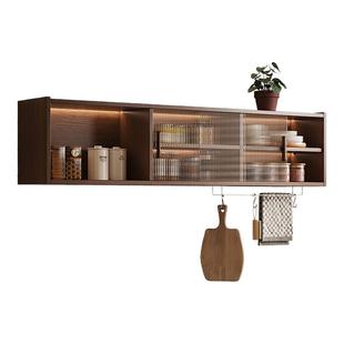 实木吊柜厨房壁挂餐边柜调料储物柜收纳柜北欧简约置物柜餐厅壁橱