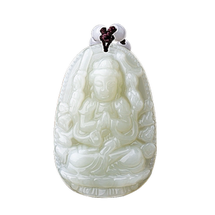 云善阁和田玉吊坠本命年男款十二生肖玉坠佛珠女项链属马兔护身符