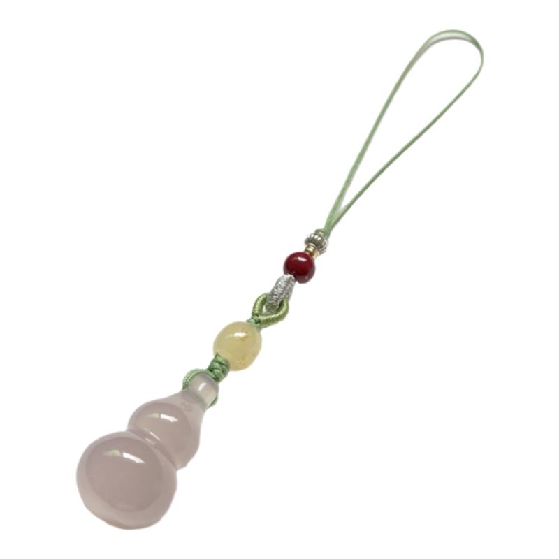 原创天然玉髓葫芦手机钥匙U盘包挂饰福禄保平安挂件男女精致礼物