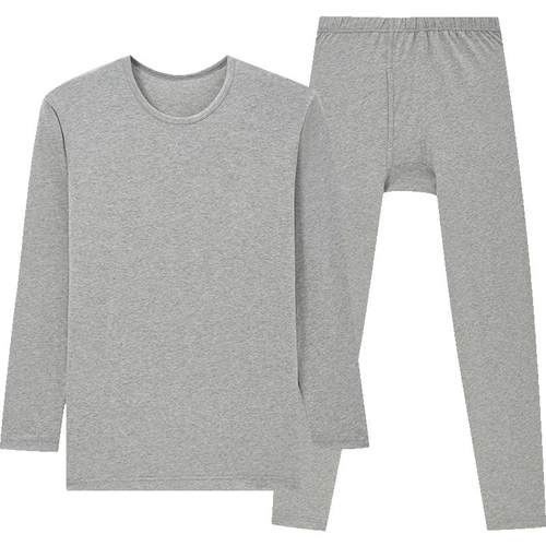 三枪保暖上装男秋衣大码单件圆领打底衫女德绒发热