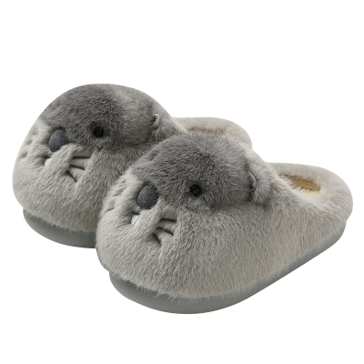 土拨鼠棉拖鞋男款冬季可爱情侣款