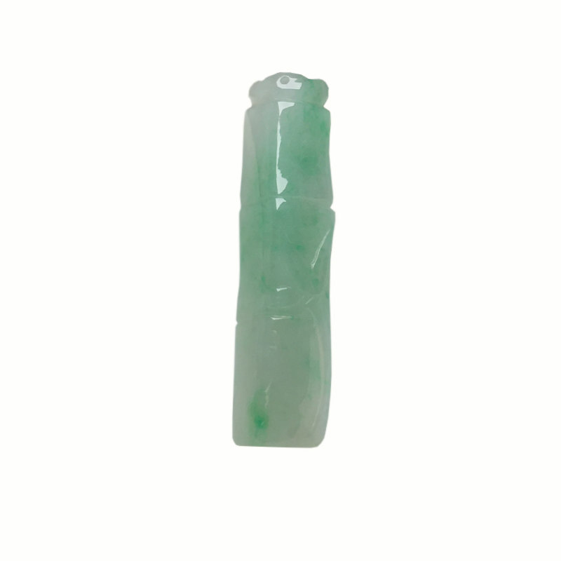 A货翡翠竹节辣椒圆柱挂坠