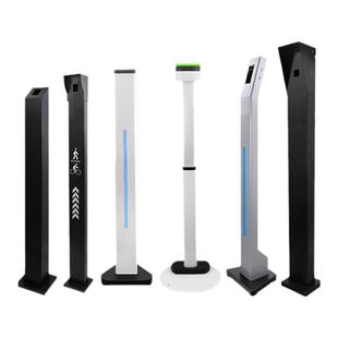 人脸识别机落地支架门禁机刷卡立柱桌面支架铝合金火炬手闸机支架