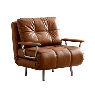 全友家居中古风沙发床折叠两用2026新款小户型客厅布艺单人沙发