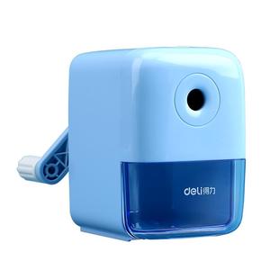 得力卷笔刀手摇式转笔刀削铅笔器小学生专用多功能便携小型儿童文具学习用品自动进铅美术削笔机铅笔刀削笔刀