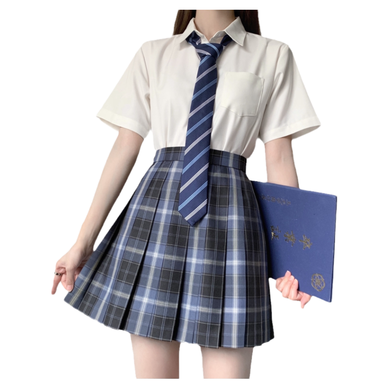 【颜沐溪】原创jk制服衬衫女长袖短袖基础款内搭宽松学生白色衬衣
