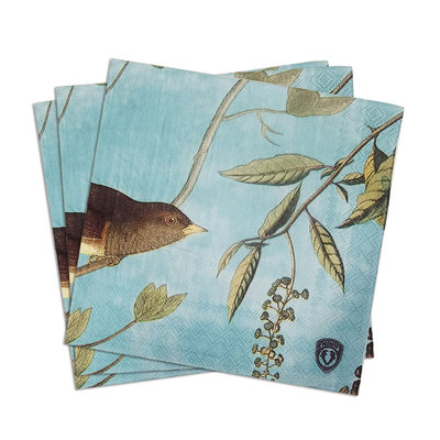 蝶古巴特彩色印花手帕纸