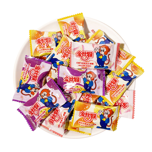 金丝猴果汁夹心糖硬糖白桃芒果百香果混合口味水果糖散装喜糖婚糖