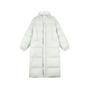 BLUEerror 宽松加厚黑色立领羽绒服女冬保暖防风外套蓬松面包服