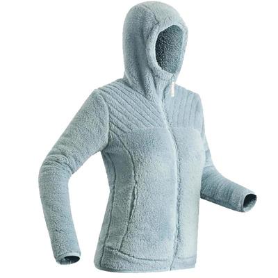 迪卡侬摇粒绒外套女羊羔绒