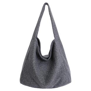 高级感厚实帆布托特包女2025秋冬新款大容量百搭单肩包通勤腋下包