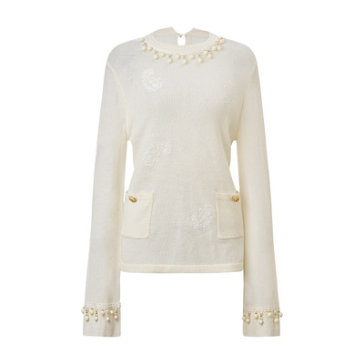 【商场同款】MAXRIENY肌理感羊毛针织衫25秋款套头宽松毛织上衣女