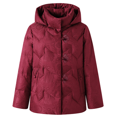 妈妈羽绒服加厚保暖白鸭绒冬外套