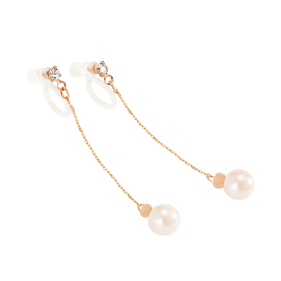 日系树脂耳夹珍珠长款耳骨夹