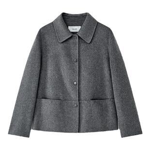 【绵羊毛】Laurel劳芮新款绢丝羊毛短款大衣女LWL353D02100