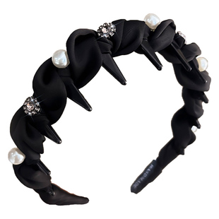 闪钻高颅顶齿梳发箍女款2026新款高级感压发头箍日常外戴发卡头饰