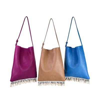 【深海奇珍】SpicyCapSoul原创手工天然贝壳山羊皮单肩斜挎托特包