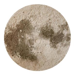 月球客厅背景墙发光画氛围感灯画卧室床头装饰画圆形肌理玄关挂画