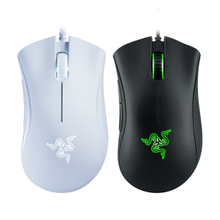 Razer雷蛇炼狱蝰蛇标准版黑白色USB电脑办公电竞有线游戏LOL鼠标