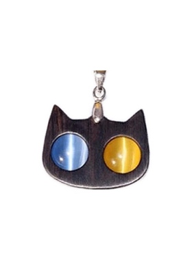 项链小猫檀木原创可爱女生