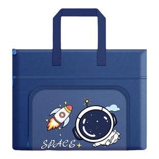 学生手提袋拎书袋小学生帆布袋男孩女童作业文件袋辅导班补习袋大容量美术袋试卷收纳袋儿童学习拉链式补课包