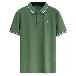 男生polo衫短袖男士高端t恤夏季翻领上衣服男装2025新款潮流冰丝