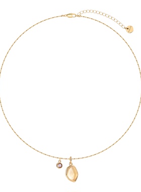 AJIDOU阿吉豆项链天然黄水晶项链