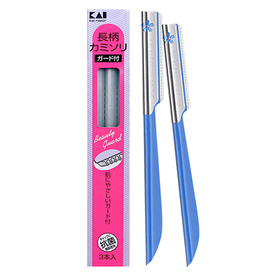 贝印修眉刀女日本安全型带防护网