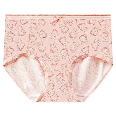 秘语内裤女可莉甜心中高腰无痕包臀透气抗菌可爱少女平角裤62110