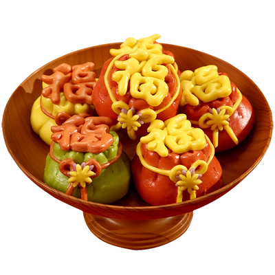 福禄寿禧福袋豆沙包年夜饭年货