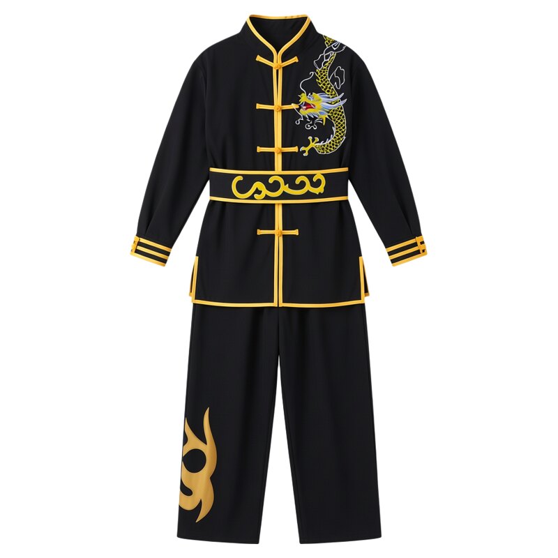 儿童武术演出服中国风竞赛舞龙舞狮打鼓服少儿功夫训练服表演服装
