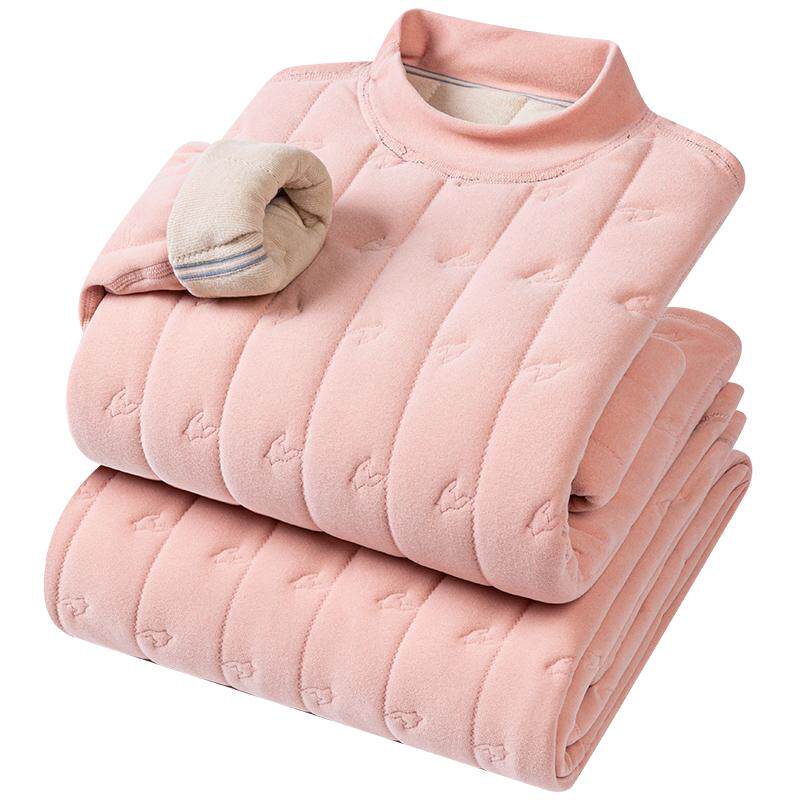 冬季加绒加厚保暖套装家居服