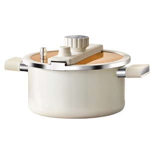 小熊汤锅家用微压锅加厚双耳锅精铁锅燃气电磁炉煮锅炖锅煮粥煲汤