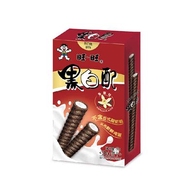 旺旺夹心蛋卷黑白配饼干