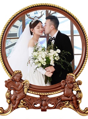 复古美式欧式相框架婚纱照片情侣